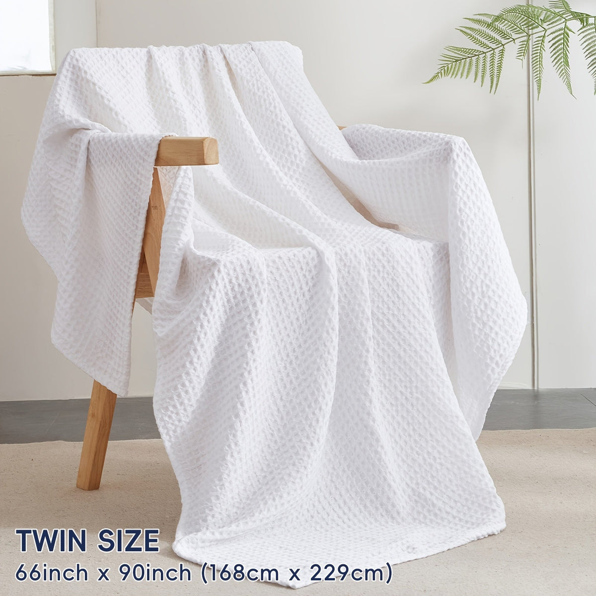 Waffle Throw Blanket – Lightweight All-Season Comfort