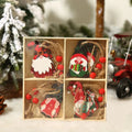 Wooden Gnome Christmas Ornaments – Natural Wood, Set of 9 or 12