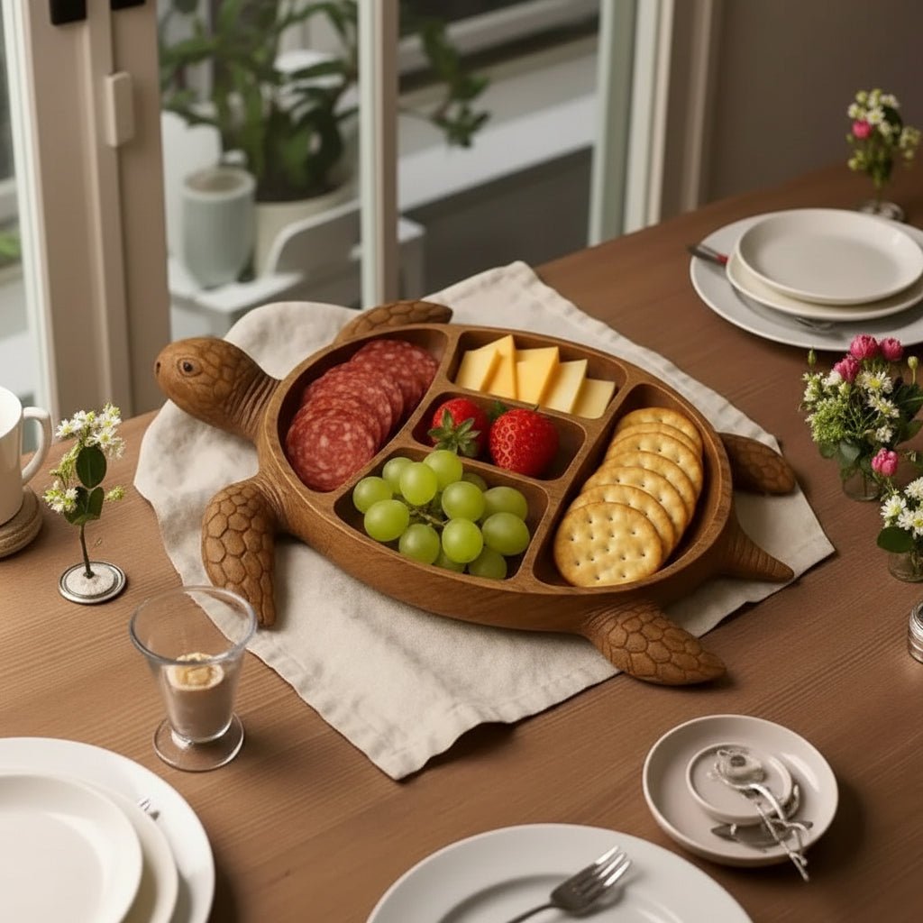 Wooden Serving Board – Solid Wood Snack Platter in Animal Shapes