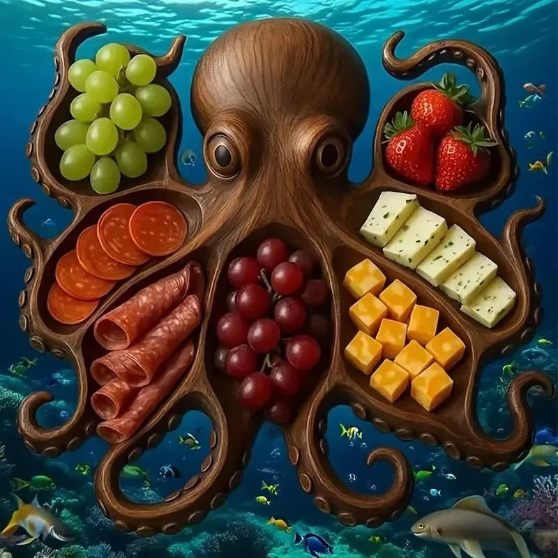 Wooden Serving Board – Solid Wood Snack Platter in Animal Shapes