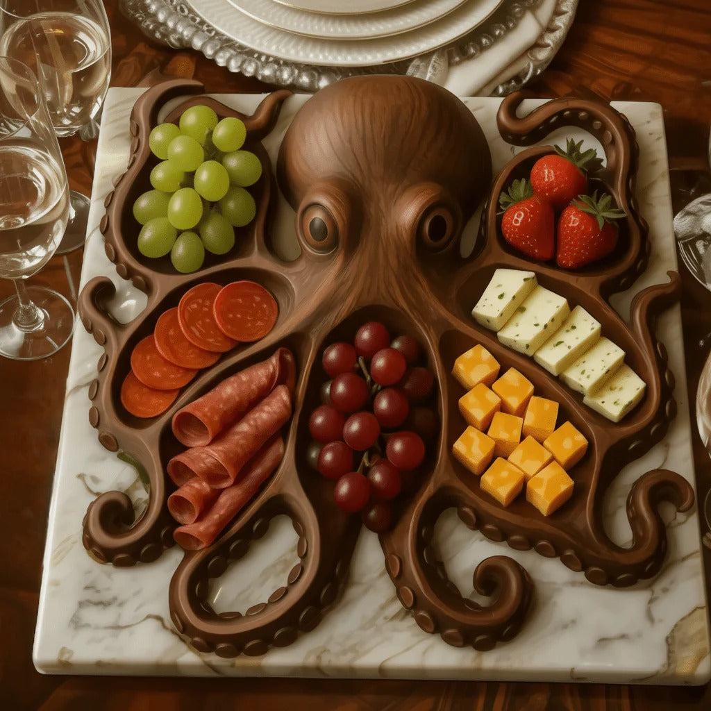 Wooden Serving Board – Solid Wood Snack Platter in Animal Shapes