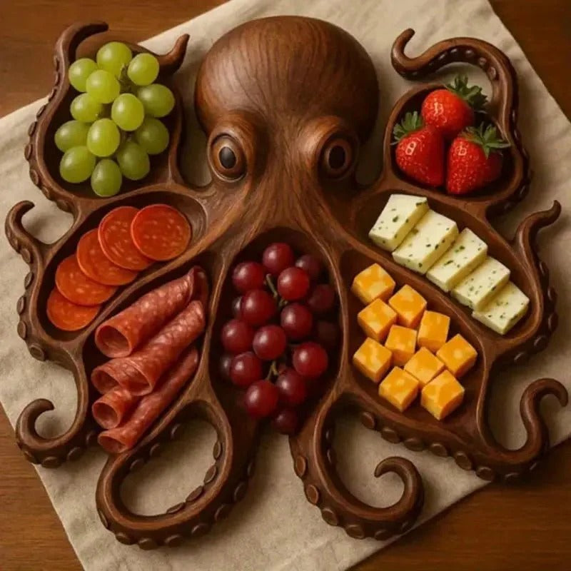 Wooden Serving Board – Solid Wood Snack Platter in Animal Shapes